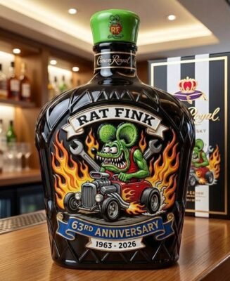 Rat Fink 63rd Anniversary Whiskey Bottle