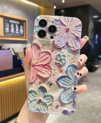 INS Hot Oil Painting Flower Galaxy/iPhone Case