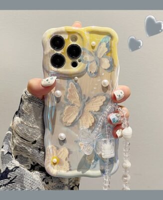 Oil Painting Gradient Butterfly iPhone Case