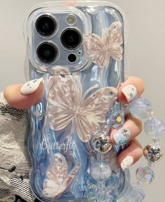 Wavy Fairy Butterfly Chain iPhone Case