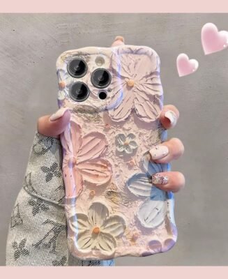 French Retro Oil Painting Flowers iPhone Case