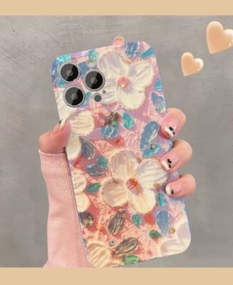 Artistic Vintage Oil Painting Flower iPhone Case