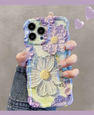 Ins Hot Colorful Oil Painting Flower iPhone Case