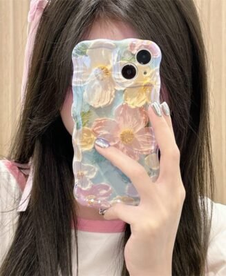 Three-dimensional Oil Painting Flower iPhone Case